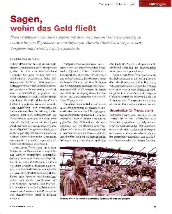 Vorschauseite 1: Sagen, wohin das Geld fließt
