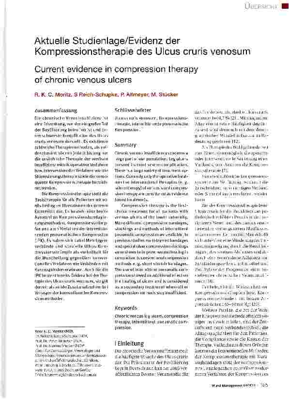 Vorschauseite 1: Aktuelle Studienlage/Evidenz der Kompressionstherapie des Ulcus cruris venosum