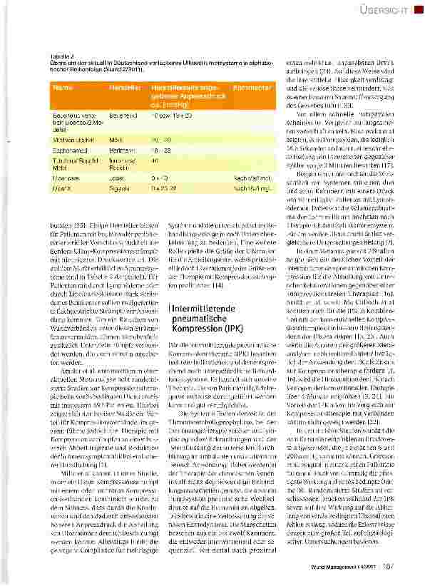 Vorschauseite 3: Aktuelle Studienlage/Evidenz der Kompressionstherapie des Ulcus cruris venosum