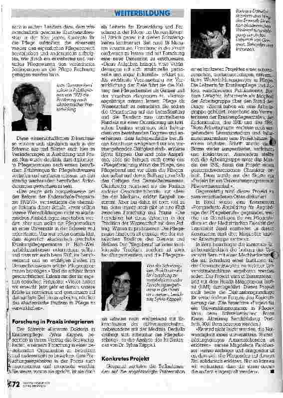 Vorschauseite 3: Universitätsstudium für Pflegende