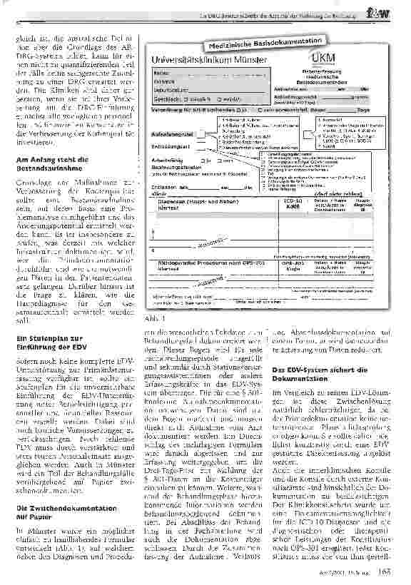 Vorschauseite 2: Im DRG-System schreibt der Arzt mit der Kodierung die RechnungDie Krankenhäuser haben kaum noch Zeit, ihre Dokumentation zu optimieren