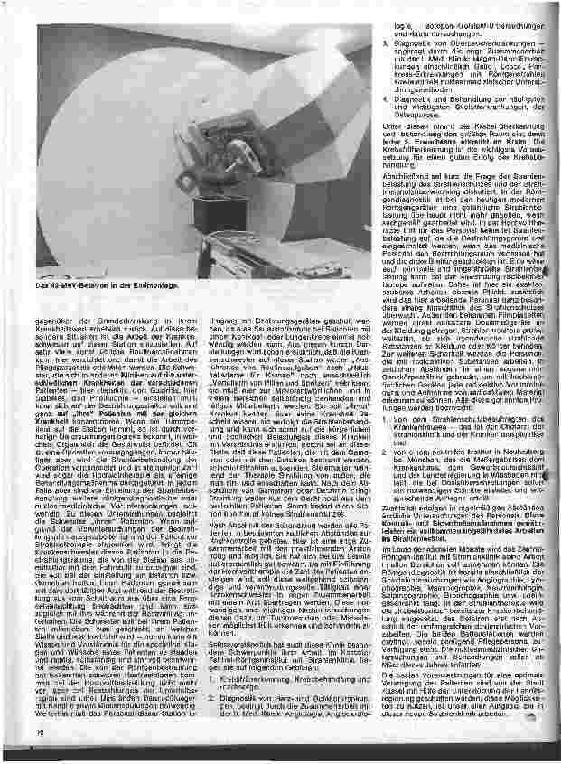 Vorschauseite 5: Aus dem Zentral-Röntgeninstitut mit Strahlenklinik des Stadtkrankenhauses Kassel Die jüngste Strahlenklinik in der BRD