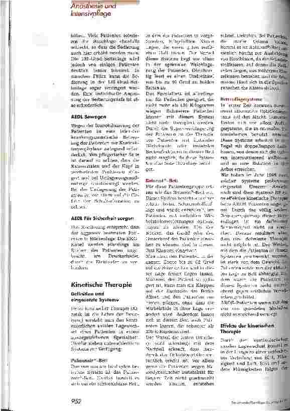 Vorschauseite 3: Pflegerischer Umgang mit ARDS-Patienten 2. Teil: Pflege der Patienten bei Bauchlagerung und kinetischer Therapie
