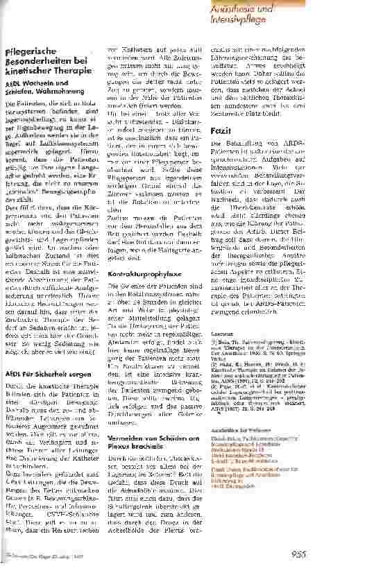 Vorschauseite 5: Pflegerischer Umgang mit ARDS-Patienten 2. Teil: Pflege der Patienten bei Bauchlagerung und kinetischer Therapie
