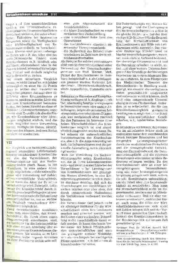 Vorschauseite 5: Zur Wirtschaftlichkeit im Krankenhaus