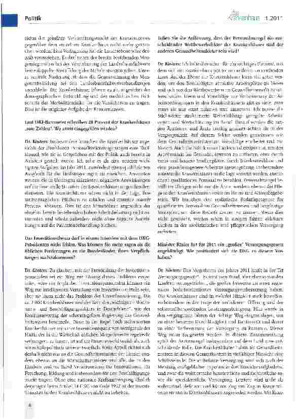 Vorschauseite 3: Bilanz und Ausblick: Interview mit DKC-Präsident Dr. Rudolf Kösters