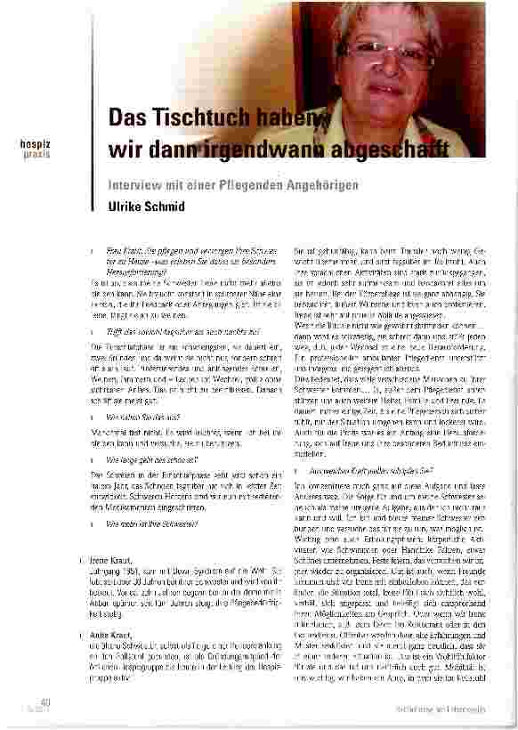 Vorschauseite 1: Das Tischtuch haben wir dann irgendwann abgeschafft