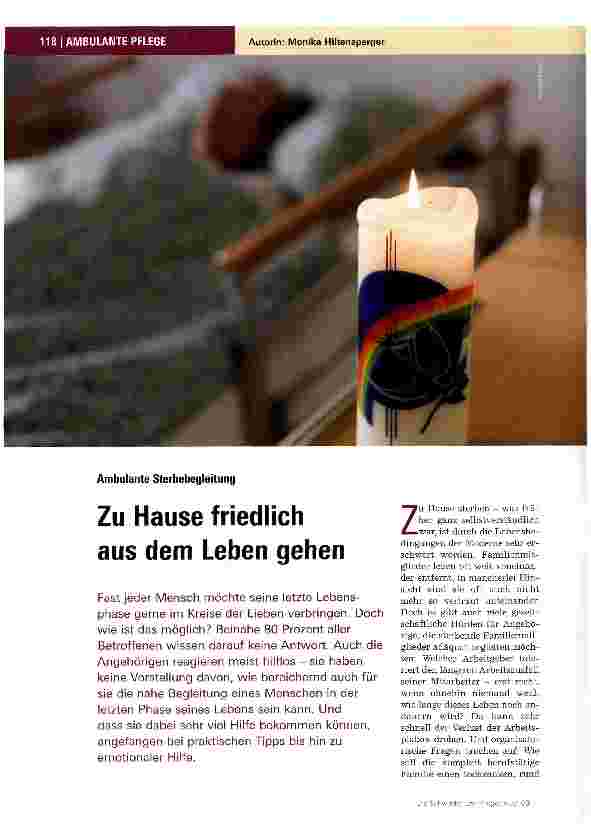 Vorschauseite 1: Zu Hause friedlich aus dem Leben gehen