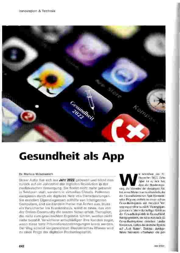 Vorschauseite 1: Gesundheit als App