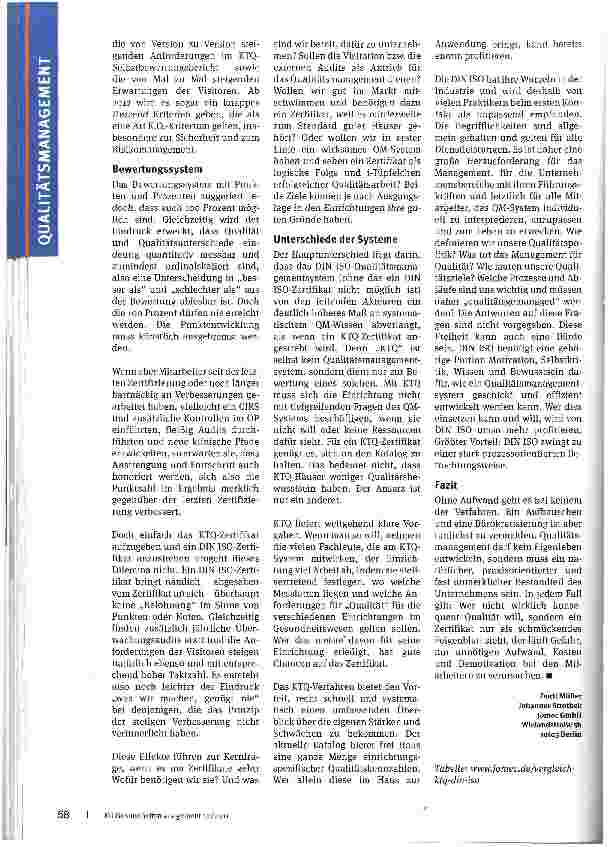 Vorschauseite 2: KTQ oder DIN ISO?