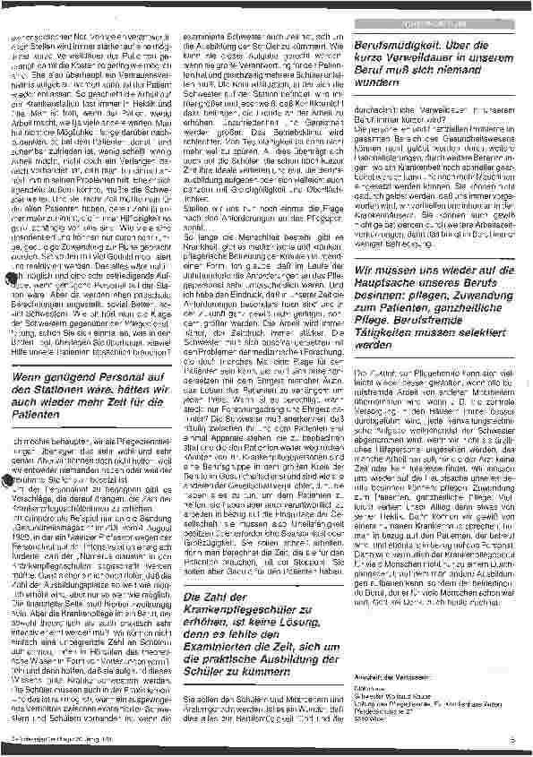 Vorschauseite 3: Anforderung an das Pflegepersonal - aus der Sicht der Pflegedienstleitung