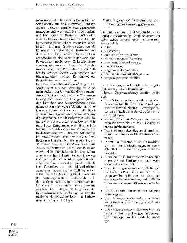 Vorschauseite 6: Nosokomiale Infektionen und häufiges Erregerspektrum assoziiert mit medikotechnischen Interventionen und ihre Prävention im intensivmedizinischen Bereich