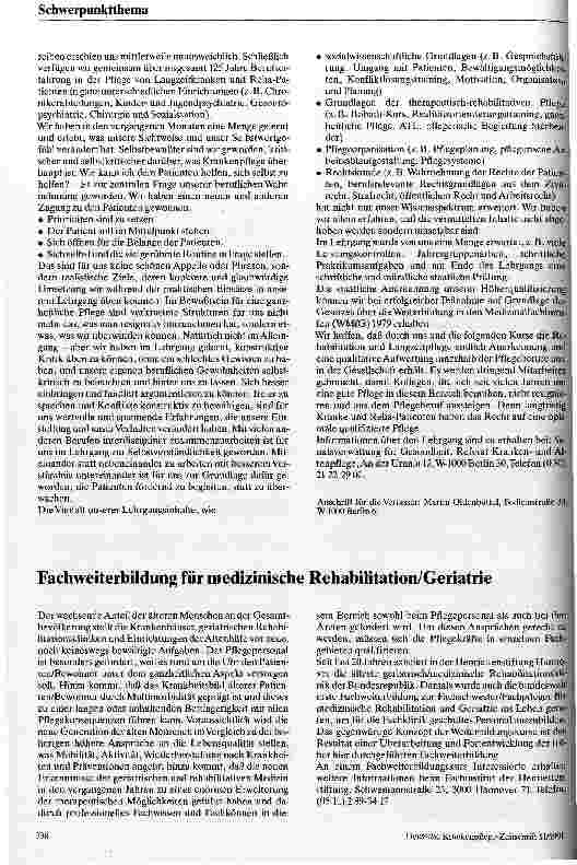 Vorschauseite 2: Langzeitpflege und Rehabilitation - Berliner Pilotprojekt