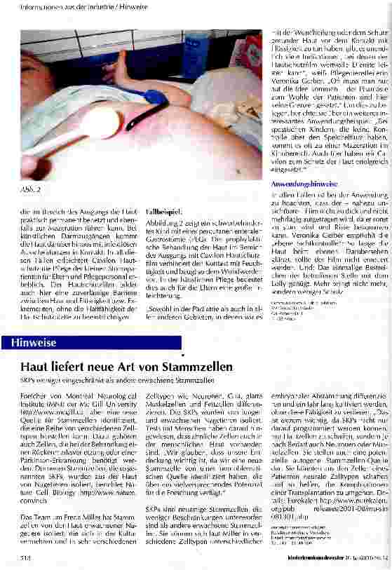 Vorschauseite 2: Wundschutz für zarte Babyund Kinderhaut 3M Cavilon Reizfreier Hautschutz in der Pädiatrie