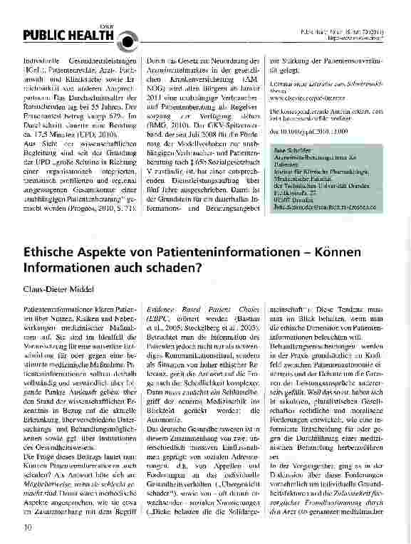 Vorschauseite 2: Unabhängige Patientenberatung in Deutschland