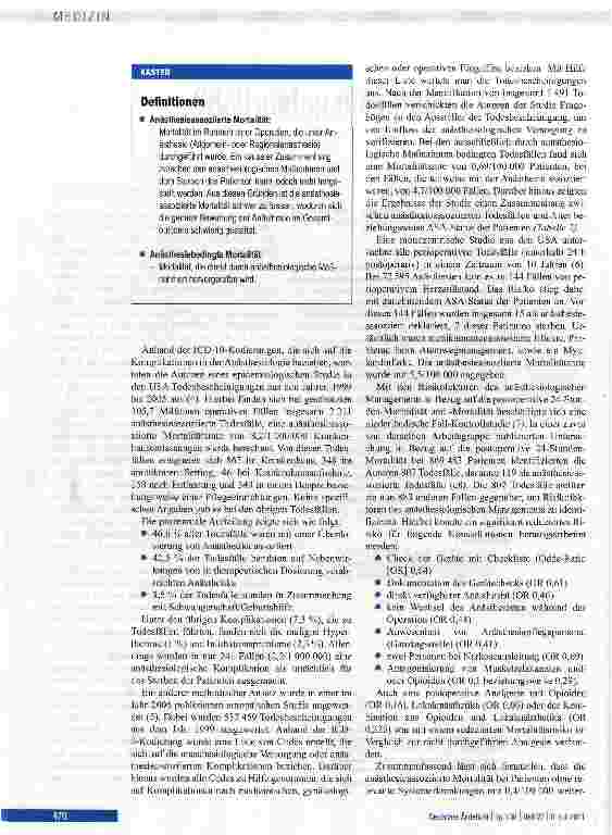 Vorschauseite 2: Ist Anästhesie gefährlich?