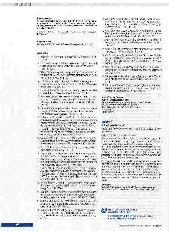 Vorschauseite 6: Ist Anästhesie gefährlich?