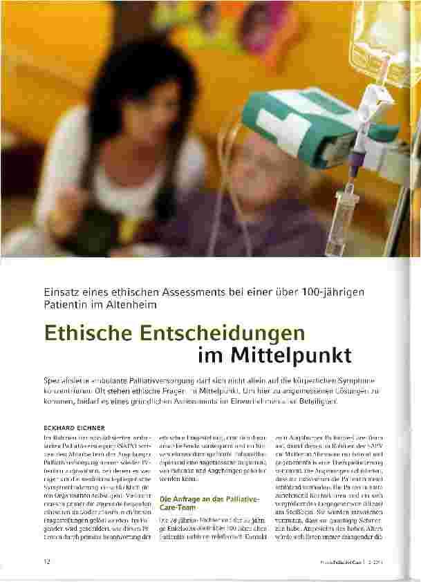 Vorschauseite 1: Ethische Entscheidungen im Mittelpunkt