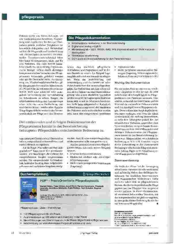 Vorschauseite 3: Pflegeschaden nach SchockgeschehenWas kann, darf und sollte nicht passieren?