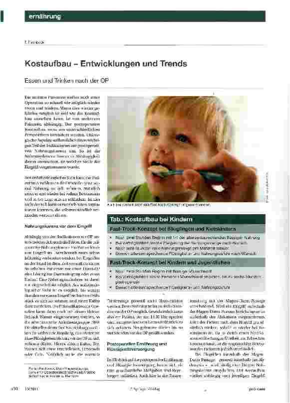 Vorschauseite 1: Kostaufbau - Entwicklungen und Trends