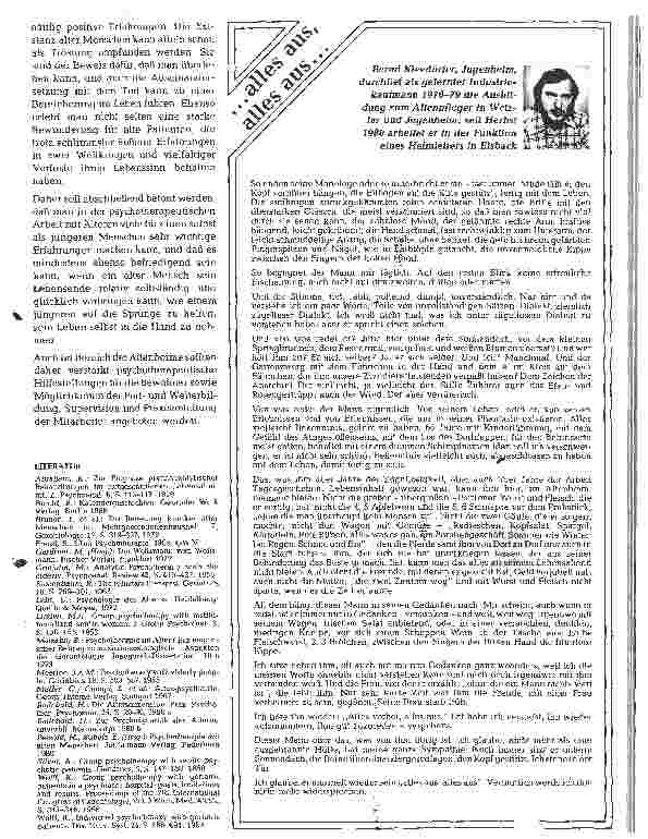 Vorschauseite 6: Psychotherapie in der Altenarbeit