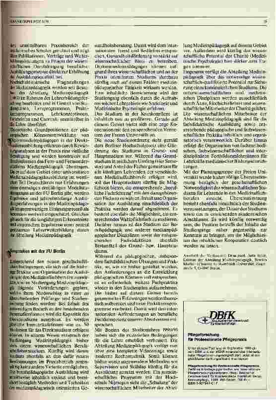 Vorschauseite 4: Hochschulstudium für Lehrende in den Medizinalfachberufen