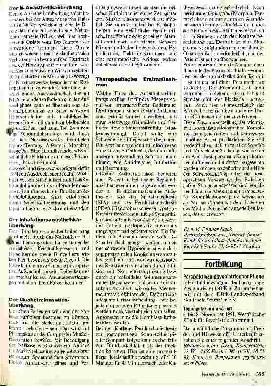 Vorschauseite 2: Präund postoperative Probleme aus anästhesiologischer Sicht