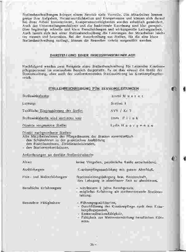Vorschauseite 2: Bedeutung der Stellenbeschreibung als Führungsinstrument