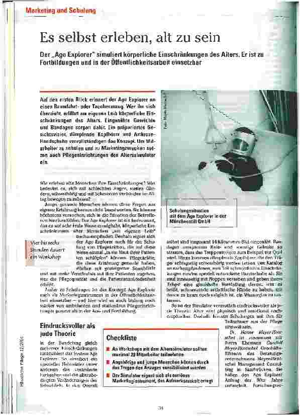 Vorschauseite 1: Es selbst erleben, alt zu sein