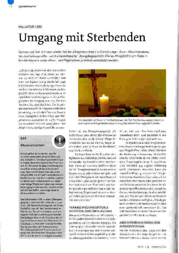 Vorschauseite 1: Umgang mit Sterbenden