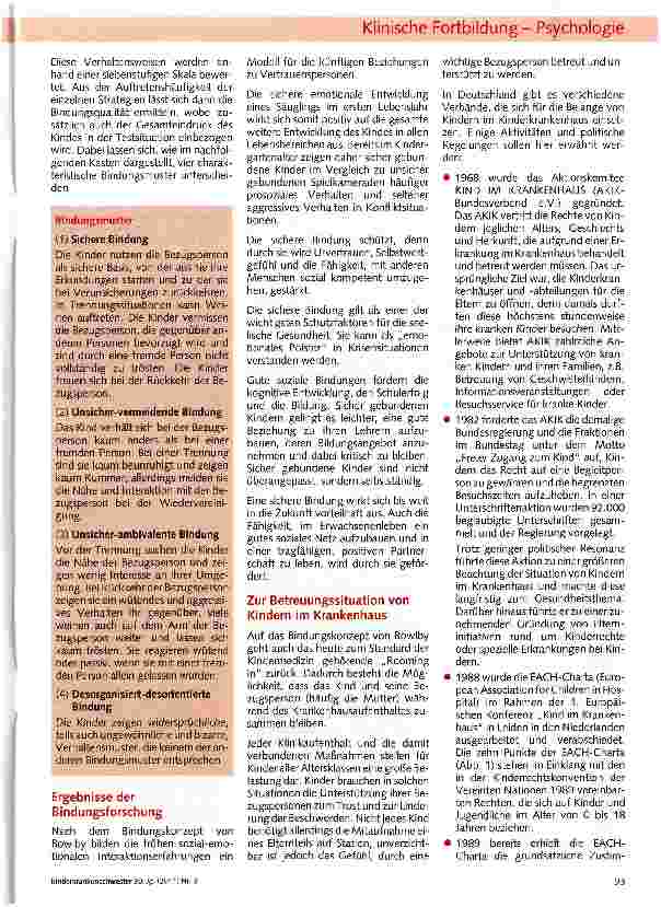 Vorschauseite 3: Bindungsverhalten im Kleinkindalter