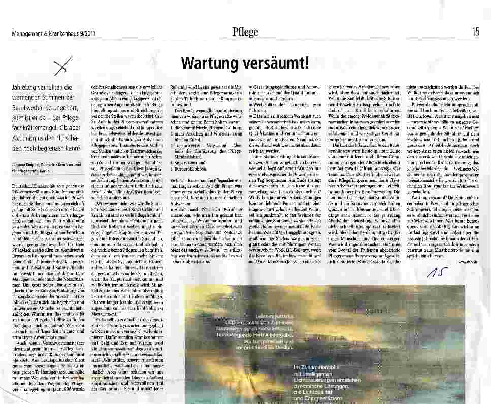 Vorschauseite 1: Wartung versäumt!