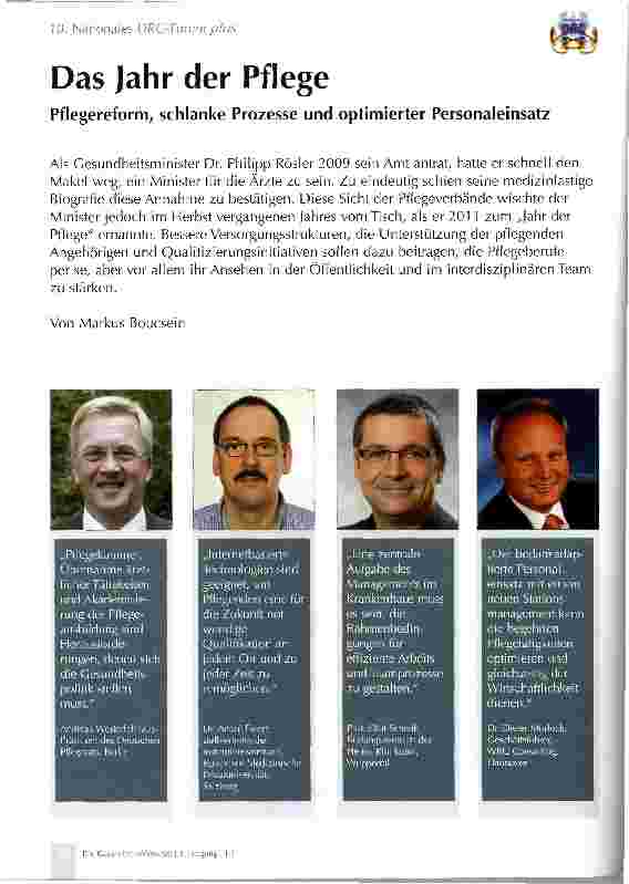 Vorschauseite 1: Das Jahr der PflegePflegereform, schlanke Prozesse und optimierter Personaleinsatz