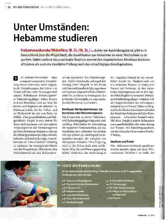Vorschauseite 1: Unter Umständen: Hebamme studieren