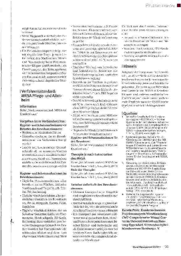 Vorschauseite 2: Verfahrensstandards zum Umgang mit MRSA, Teil 2