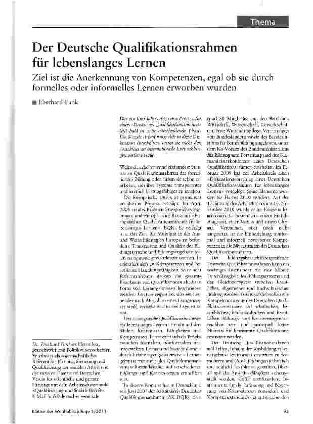 Vorschauseite 1: Der Deutsche Qualifikationsrahmen für lebenslanges Lernen