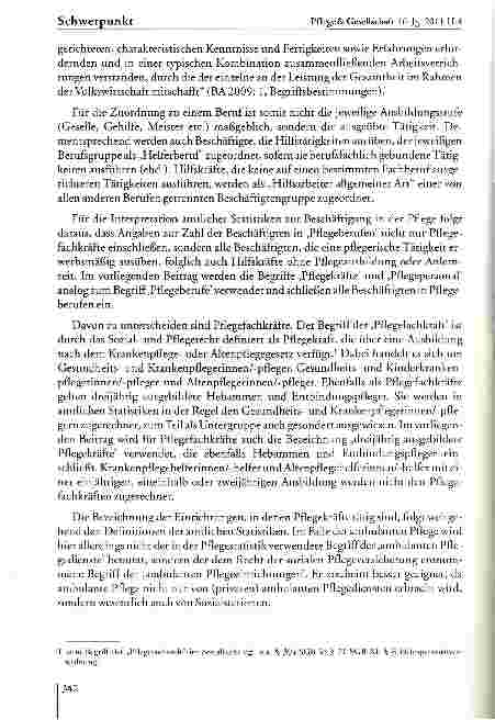 Vorschauseite 4: Beschäftigungsstrukturen in Pflegeberufen: Eine Analyse der Entwicklungstrends im Zeitraum 1999 bis 2009