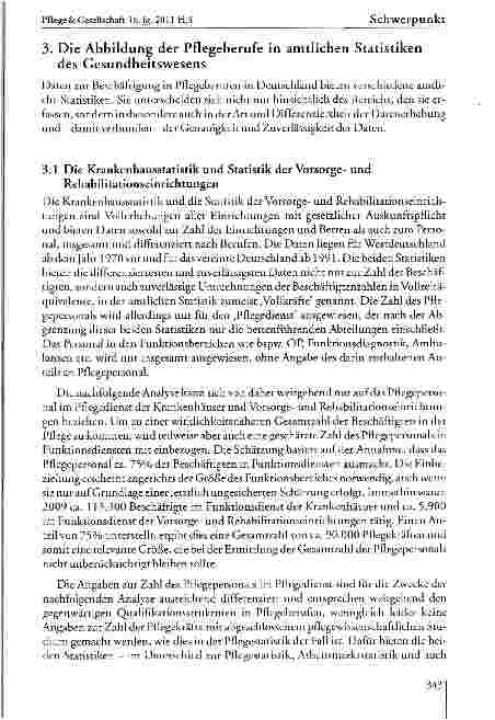 Vorschauseite 5: Beschäftigungsstrukturen in Pflegeberufen: Eine Analyse der Entwicklungstrends im Zeitraum 1999 bis 2009
