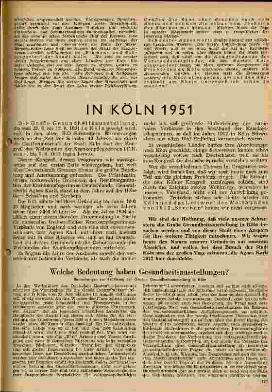 Vorschauseite 2: Eindrücke vom IV. Kongreß des Weltbundes der Krankenpflegerinnen vom 4. -7. Aug. 1912 Köln