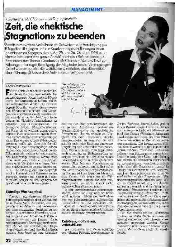 Vorschauseite 1: Zeit, die hektische Stagnation zu beenden