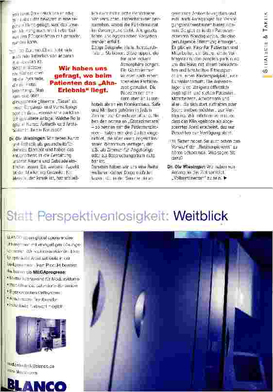 Vorschauseite 3: Medizin = Dienstleistung, Patient = Kunde Strategie und Taktik in der EuromedClinic; Interview mit Dr. Ole Wiesinger