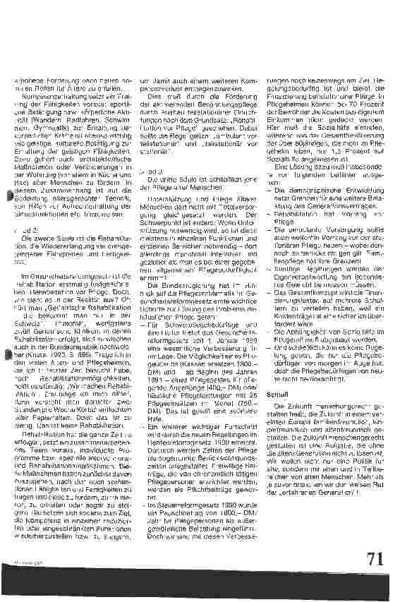 Vorschauseite 2: Altenpolitik der 90er Jahre
