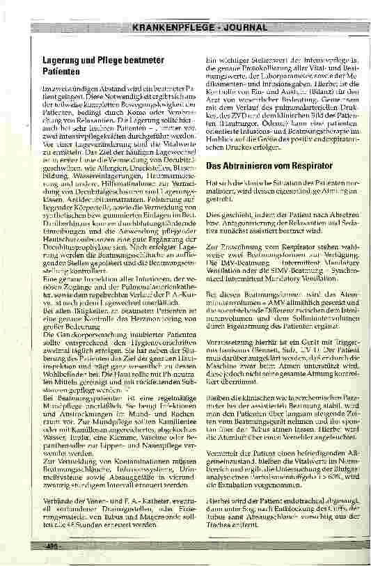 Vorschauseite 4: Der beatmete Patient auf der Intensivstation