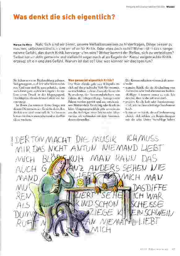 Vorschauseite 1: Was denkt die sich eigentlich?