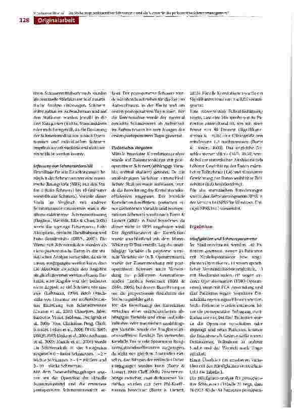 Vorschauseite 4: Die Vorhersage postoperativer Schmerzen -ein Nutzen für das perioperative Schmerzmanagement?