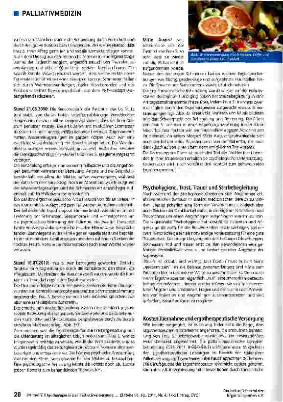 Vorschauseite 4: Ergotherapie in der Palliativversorgung Erwachsener