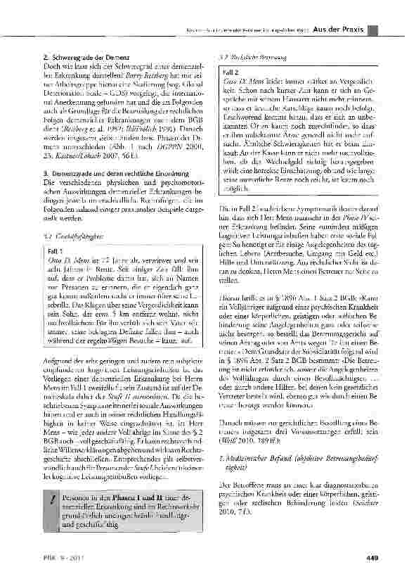Vorschauseite 3: Schutz dementer Personen im bürgerlichen Recht - Geschäftsunfähigkeit, Betreuung, Einwilligungsvorbehalt und Unterbringung nach dem BGB