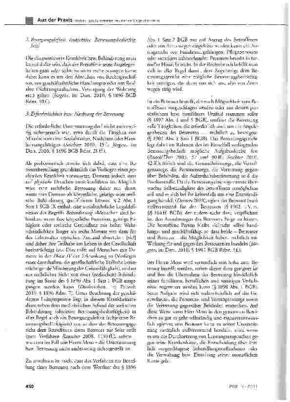Vorschauseite 4: Schutz dementer Personen im bürgerlichen Recht - Geschäftsunfähigkeit, Betreuung, Einwilligungsvorbehalt und Unterbringung nach dem BGB