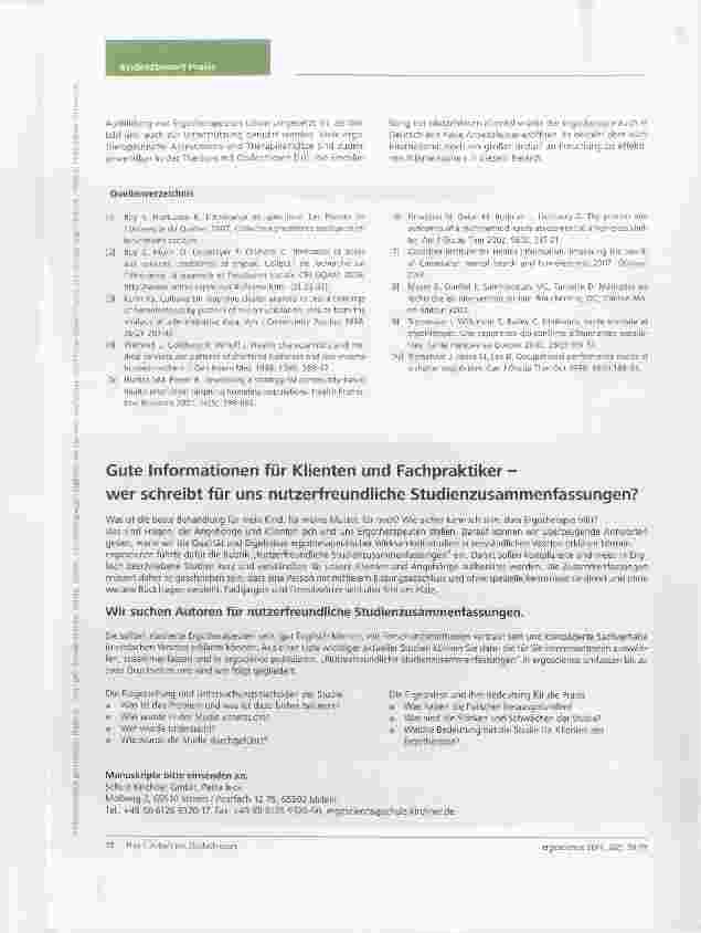 Vorschauseite 3: Nutzerfreundliche StudienzusammenfassungWie nehmen Ergotherapeuten ihre Rolle in der Arbeit mit Obdachlosen wahr?