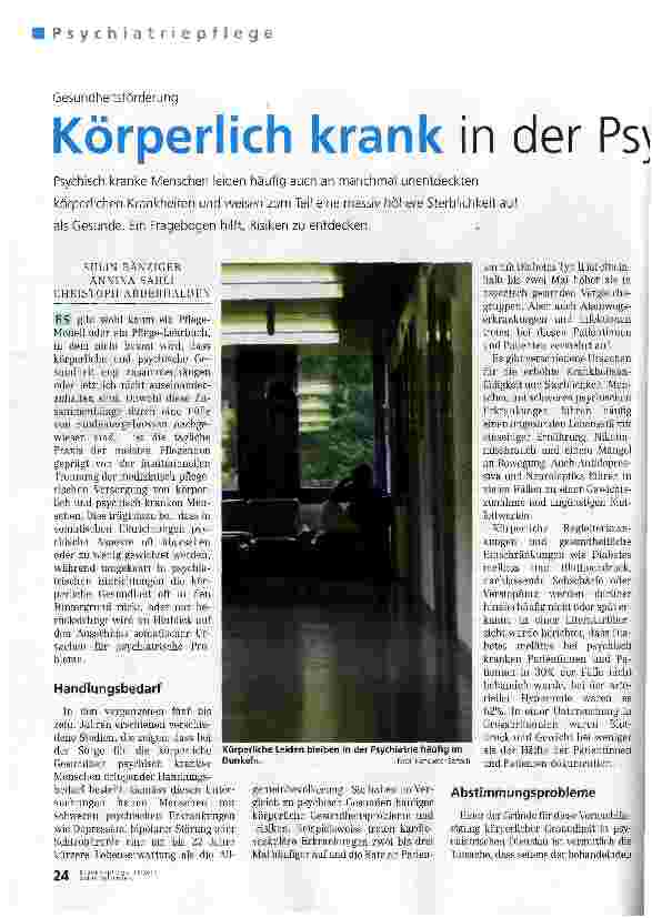 Vorschauseite 1: Körperlich krank in der Psychiatrie
